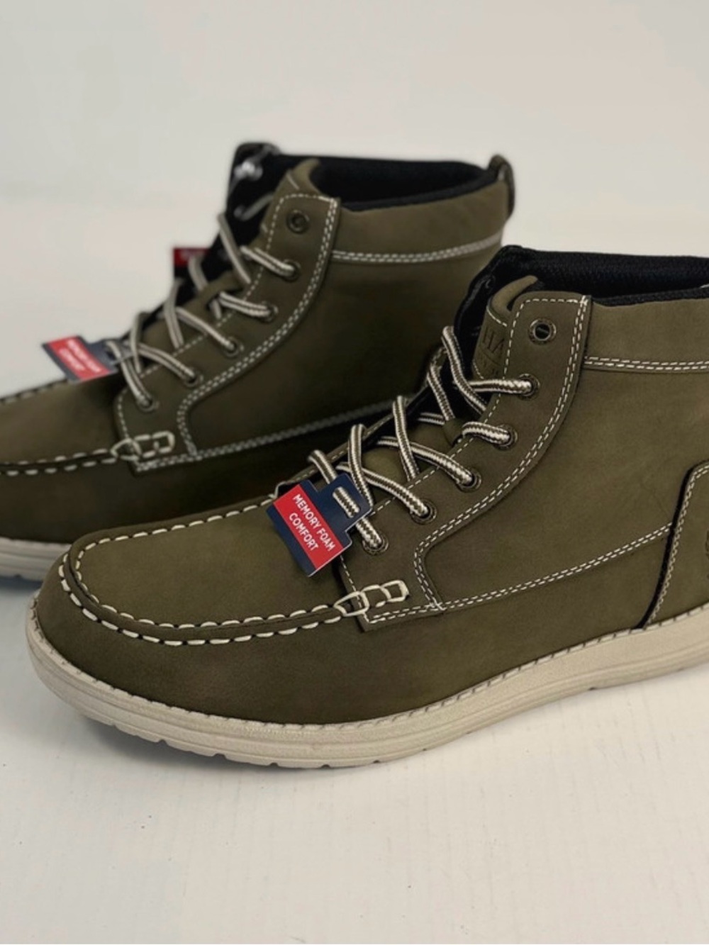 Chaps Olive Green Chukka Boots with Cream Sole